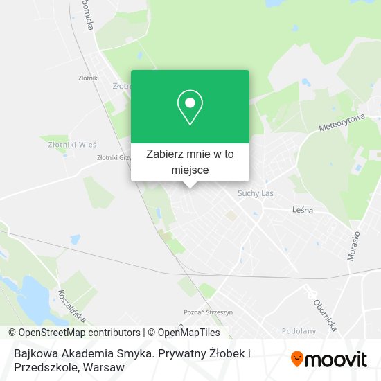 Mapa Bajkowa Akademia Smyka. Prywatny Żłobek i Przedszkole