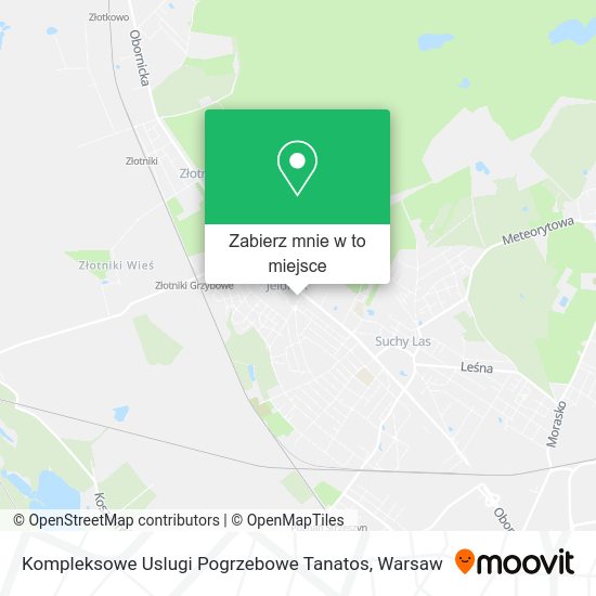 Mapa Kompleksowe Uslugi Pogrzebowe Tanatos