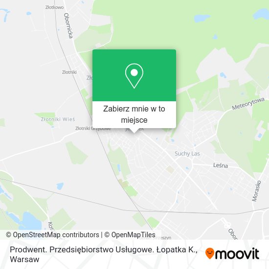 Mapa Prodwent. Przedsiębiorstwo Usługowe. Łopatka K.