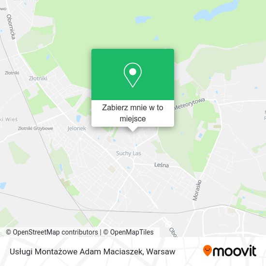 Mapa Usługi Montażowe Adam Maciaszek