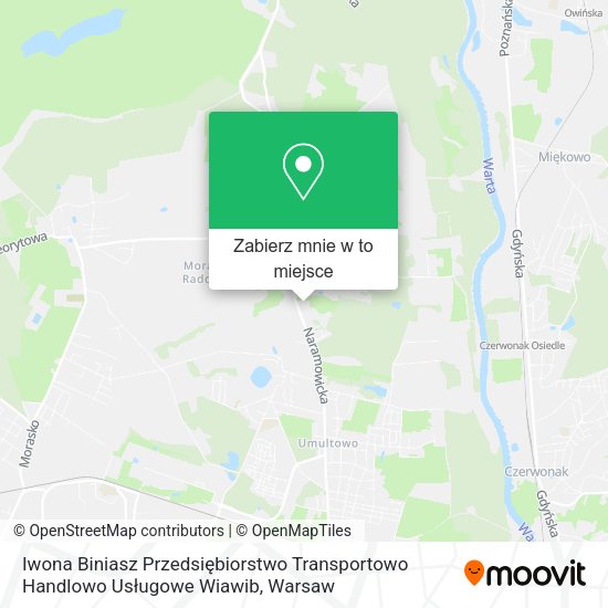 Mapa Iwona Biniasz Przedsiębiorstwo Transportowo Handlowo Usługowe Wiawib