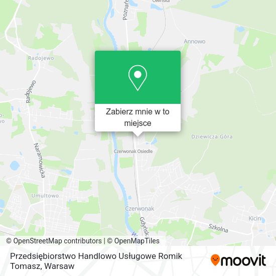 Mapa Przedsiębiorstwo Handlowo Usługowe Romik Tomasz