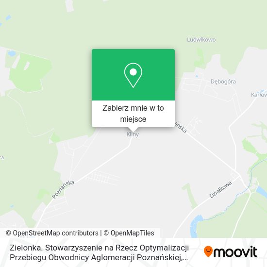 Mapa Zielonka. Stowarzyszenie na Rzecz Optymalizacji Przebiegu Obwodnicy Aglomeracji Poznańskiej