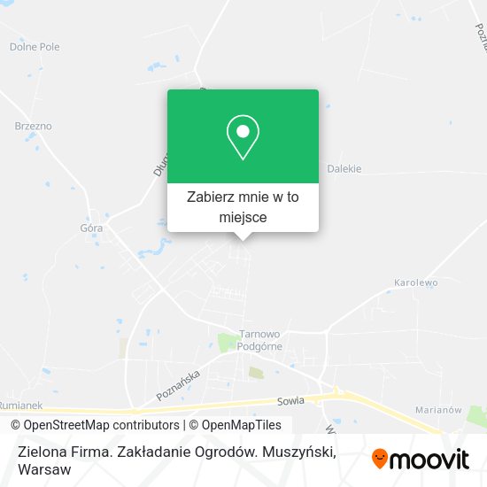 Mapa Zielona Firma. Zakładanie Ogrodów. Muszyński