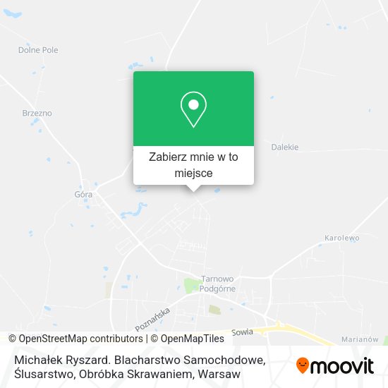 Mapa Michałek Ryszard. Blacharstwo Samochodowe, Ślusarstwo, Obróbka Skrawaniem