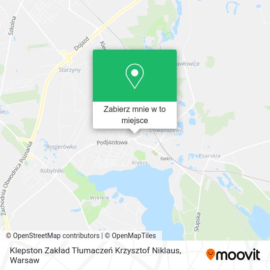 Mapa Klepston Zakład Tłumaczeń Krzysztof Niklaus