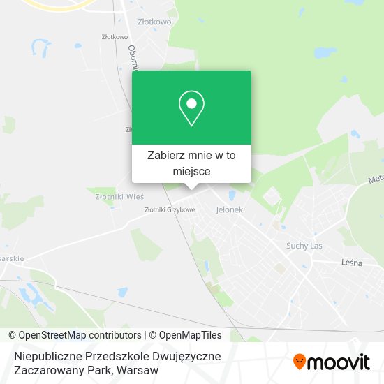 Mapa Niepubliczne Przedszkole Dwujęzyczne Zaczarowany Park