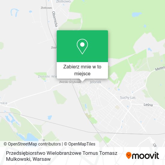 Mapa Przedsiębiorstwo Wielobranżowe Tomus Tomasz Mulkowski