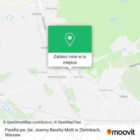 Mapa Parafia pw. św. Joanny Beretty Molli w Złotnikach