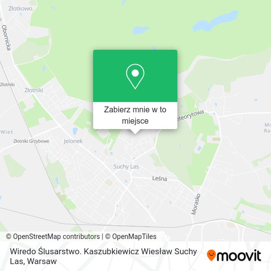 Mapa Wiredo Ślusarstwo. Kaszubkiewicz Wiesław Suchy Las