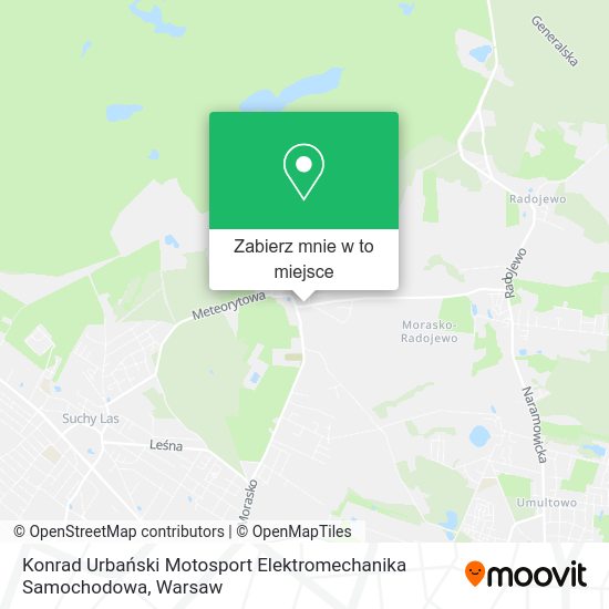 Mapa Konrad Urbański Motosport Elektromechanika Samochodowa