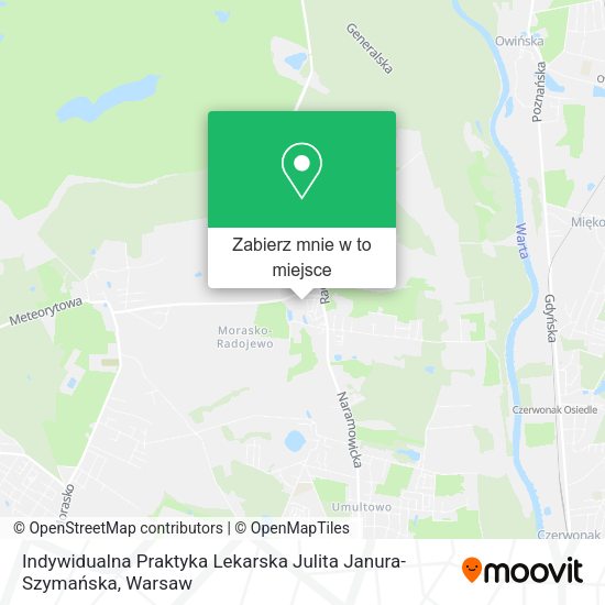 Mapa Indywidualna Praktyka Lekarska Julita Janura-Szymańska