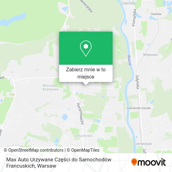 Mapa Max Auto Urzywane Części do Samochodów Francuskich