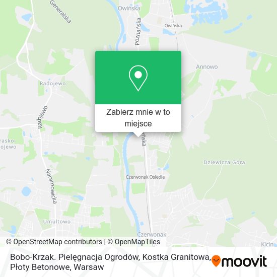 Mapa Bobo-Krzak. Pielęgnacja Ogrodów, Kostka Granitowa, Płoty Betonowe