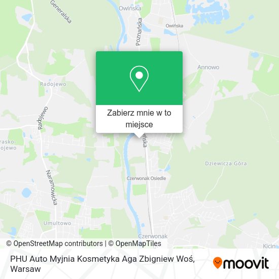 Mapa PHU Auto Myjnia Kosmetyka Aga Zbigniew Woś