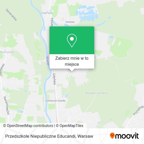 Mapa Przedszkole Niepubliczne Educandi