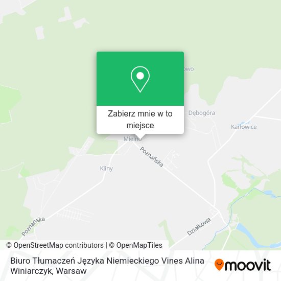 Mapa Biuro Tłumaczeń Języka Niemieckiego Vines Alina Winiarczyk