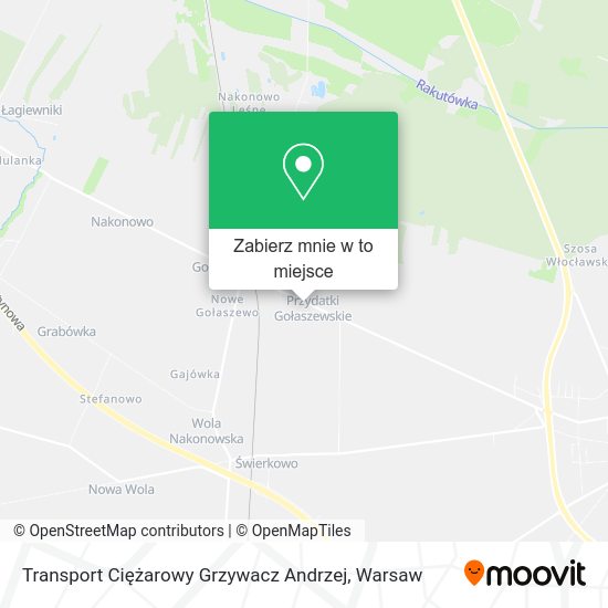 Mapa Transport Ciężarowy Grzywacz Andrzej