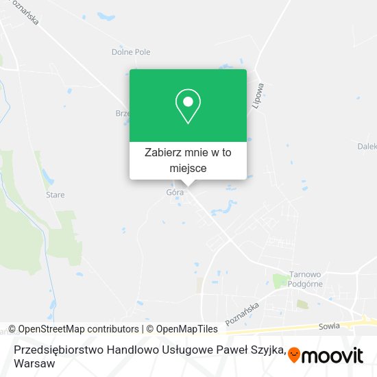 Mapa Przedsiębiorstwo Handlowo Usługowe Paweł Szyjka