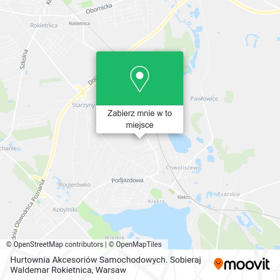 Mapa Hurtownia Akcesoriów Samochodowych. Sobieraj Waldemar Rokietnica