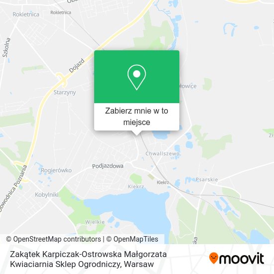 Mapa Zakątek Karpiczak-Ostrowska Małgorzata Kwiaciarnia Sklep Ogrodniczy