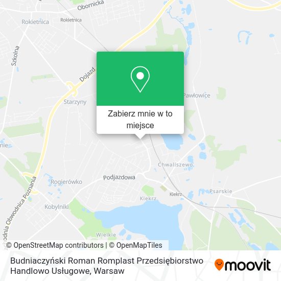 Mapa Budniaczyński Roman Romplast Przedsiębiorstwo Handlowo Usługowe