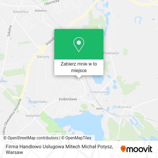 Mapa Firma Handlowo Usługowa Mitech Michał Potysz