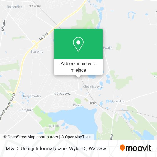 Mapa M & D. Usługi Informatyczne. Wylot D.