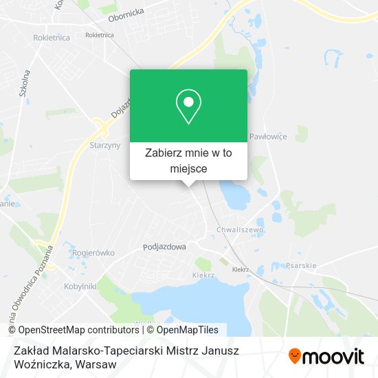 Mapa Zakład Malarsko-Tapeciarski Mistrz Janusz Woźniczka