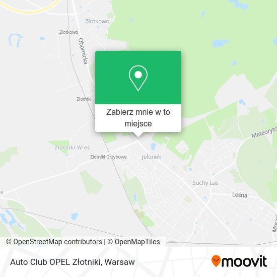 Mapa Auto Club OPEL Złotniki