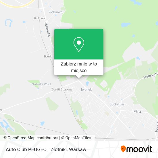 Mapa Auto Club PEUGEOT Złotniki