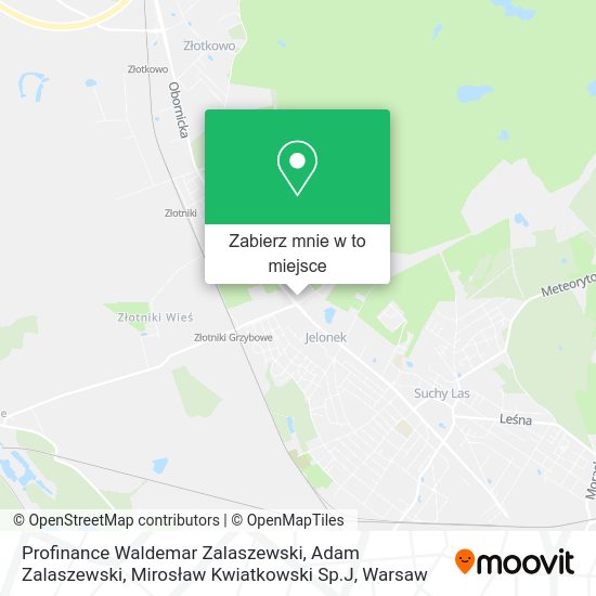 Mapa Profinance Waldemar Zalaszewski, Adam Zalaszewski, Mirosław Kwiatkowski Sp.J