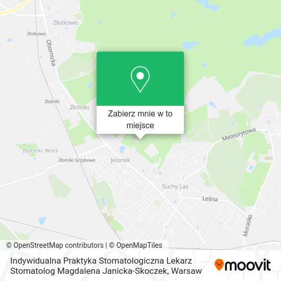 Mapa Indywidualna Praktyka Stomatologiczna Lekarz Stomatolog Magdalena Janicka-Skoczek