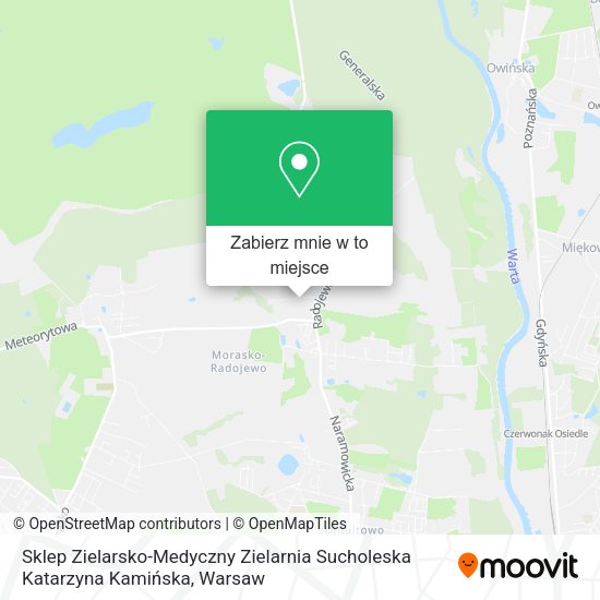 Mapa Sklep Zielarsko-Medyczny Zielarnia Sucholeska Katarzyna Kamińska