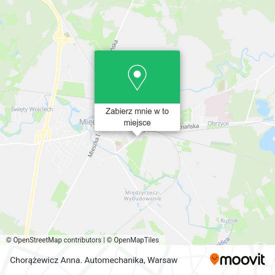 Mapa Chorążewicz Anna. Automechanika