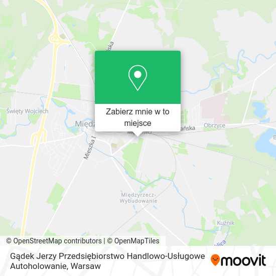 Mapa Gądek Jerzy Przedsiębiorstwo Handlowo-Usługowe Autoholowanie