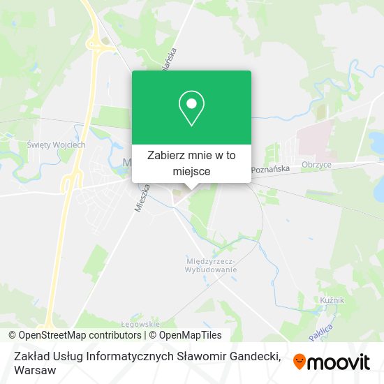 Mapa Zakład Usług Informatycznych Sławomir Gandecki