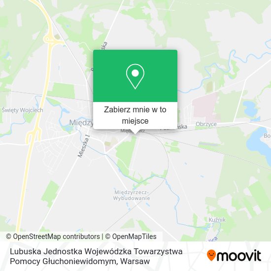 Mapa Lubuska Jednostka Wojewódzka Towarzystwa Pomocy Głuchoniewidomym