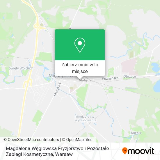 Mapa Magdalena Węglowska Fryzjerstwo i Pozostałe Zabiegi Kosmetyczne