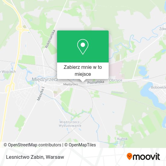 Mapa Lesnictwo Zabin