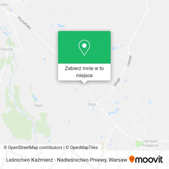 Mapa Leśnictwo Kaźmierz - Nadleśnictwo Pniewy