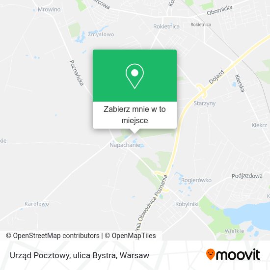 Mapa Urząd Pocztowy, ulica Bystra