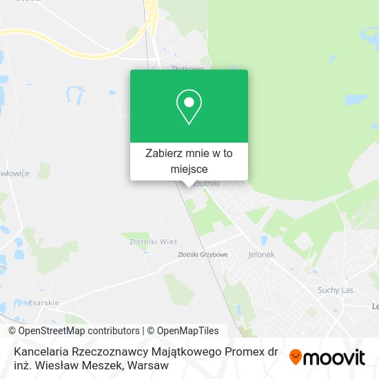 Mapa Kancelaria Rzeczoznawcy Majątkowego Promex dr inż. Wiesław Meszek