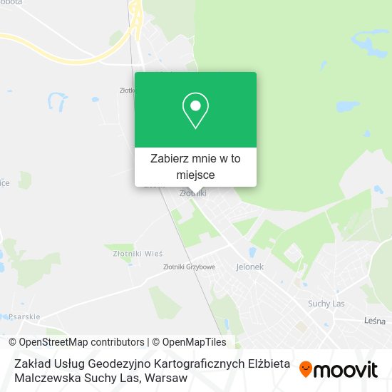 Mapa Zakład Usług Geodezyjno Kartograficznych Elżbieta Malczewska Suchy Las