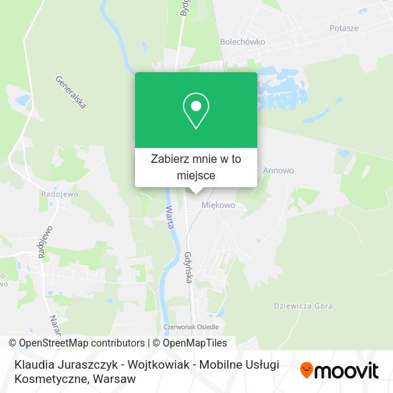 Mapa Klaudia Juraszczyk - Wojtkowiak - Mobilne Usługi Kosmetyczne