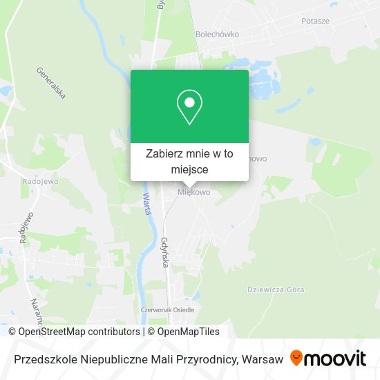 Mapa Przedszkole Niepubliczne Mali Przyrodnicy