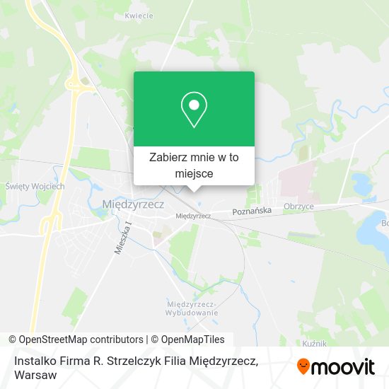 Mapa Instalko Firma R. Strzelczyk Filia Międzyrzecz