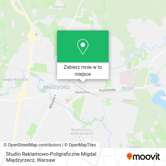 Mapa Studio Reklamowo-Poligraficzne Migdal Międzyrzecz