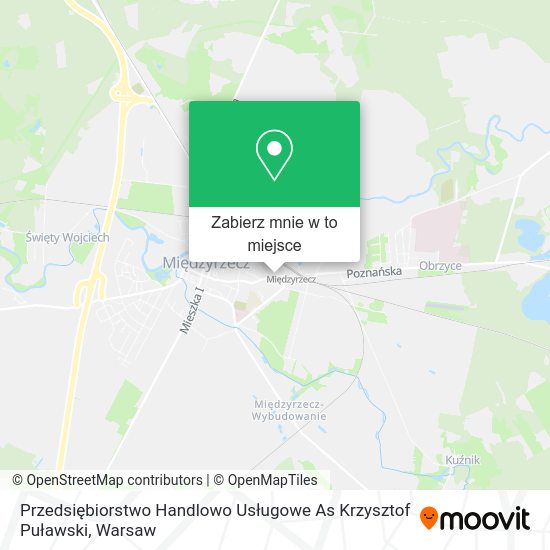 Mapa Przedsiębiorstwo Handlowo Usługowe As Krzysztof Puławski