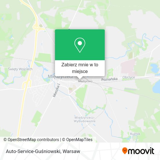 Mapa Auto-Service-Guśniowski